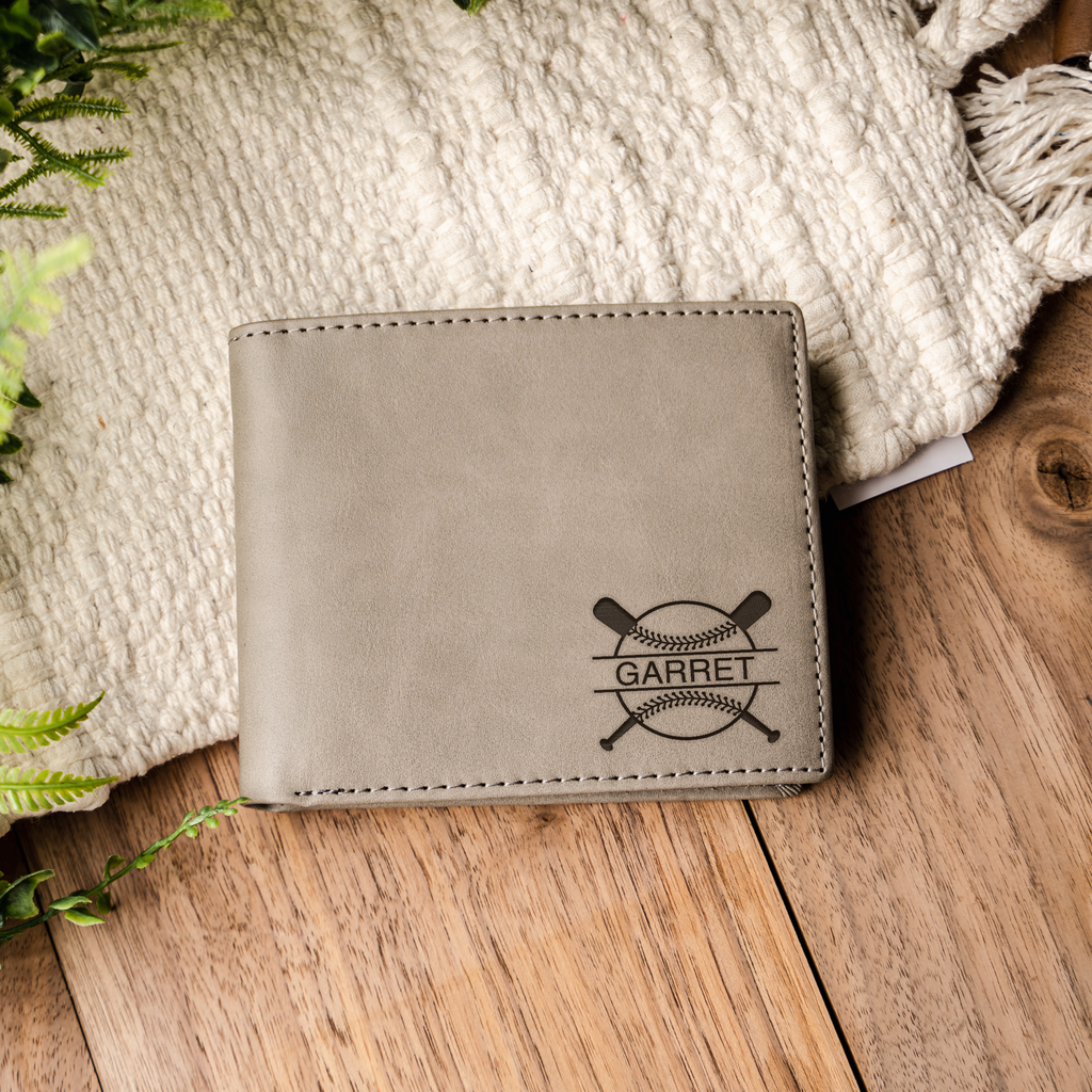 Baseball Monogram Classic Leather Bifold Wallet
