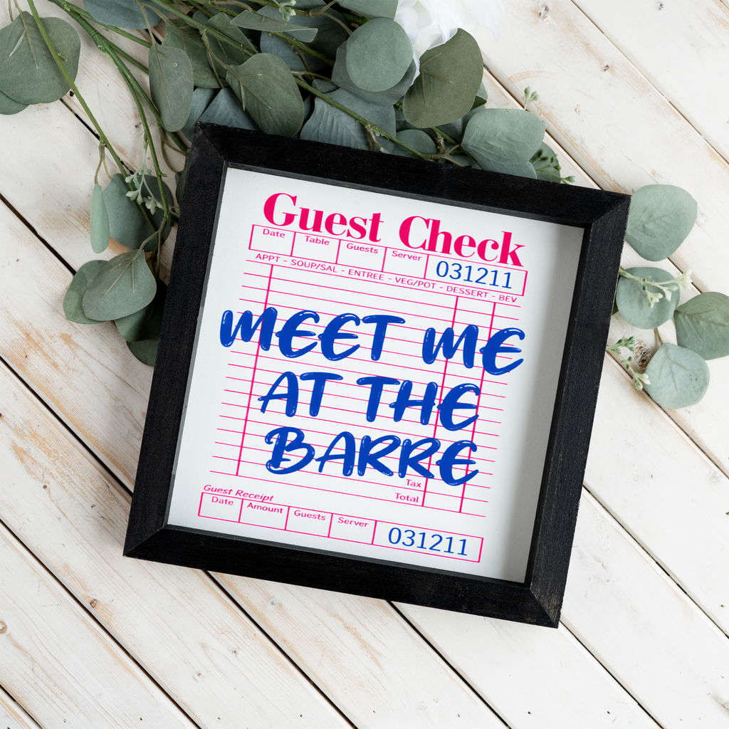 Meet Me at the Barre Sign, Funny Ballet Dancer Wall Art, Dance Studio Decor, Ballerina Gift, Ballet Teacher Gift, Dance Room Decor