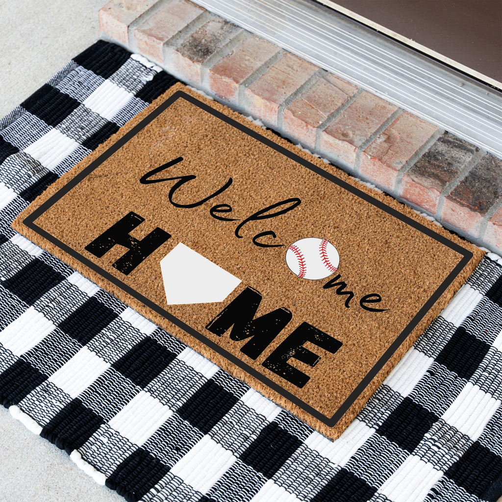 Welcome Home Baseball Doormat