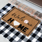Welcome Home Baseball Doormat
