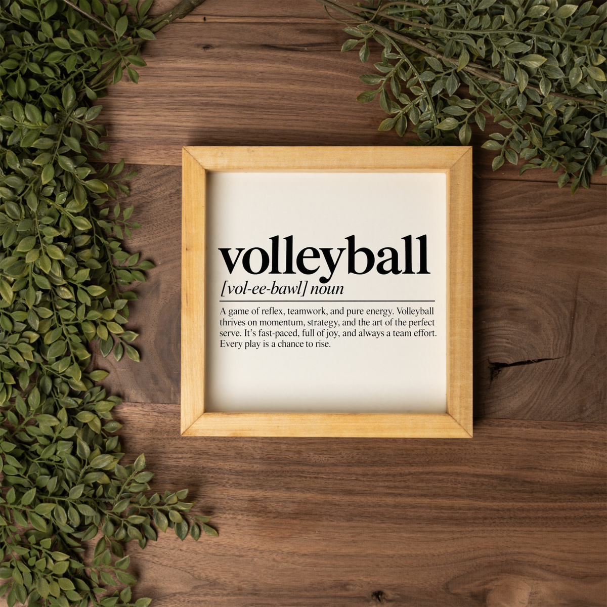 Volleyball Definition Framed Sign, Volleyball Wall Art, Volleyball Player Gift, Sports Room Decor, Girls Volleyball Bedroom Decor