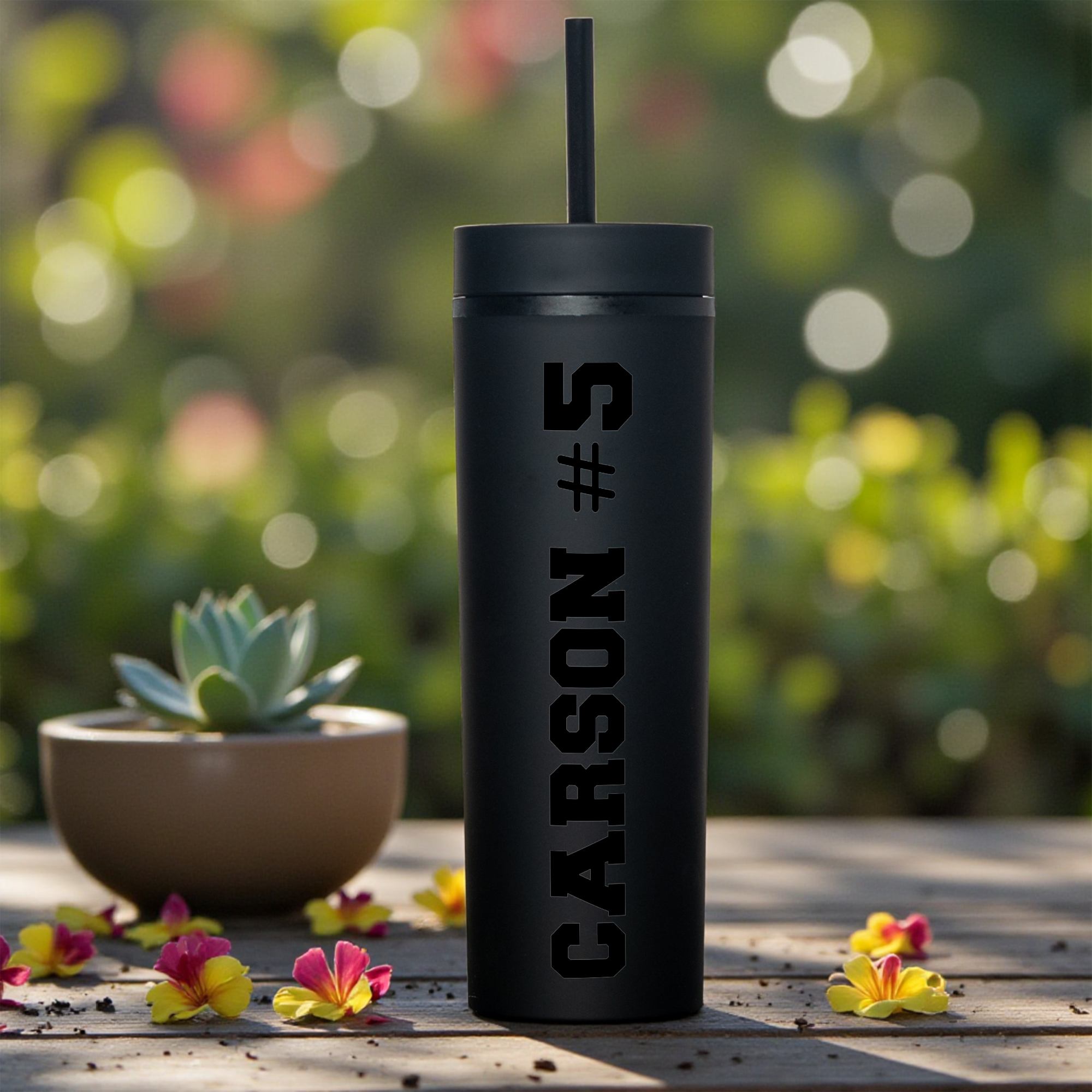 16oz Acrylic Tumbler with Name and Number
