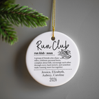 Personalized Run Club Christmas Ornament, Custom Running Group Names Ornament, Runner Best Friend Gift, Running Team Keepsake, Marathon Gift
