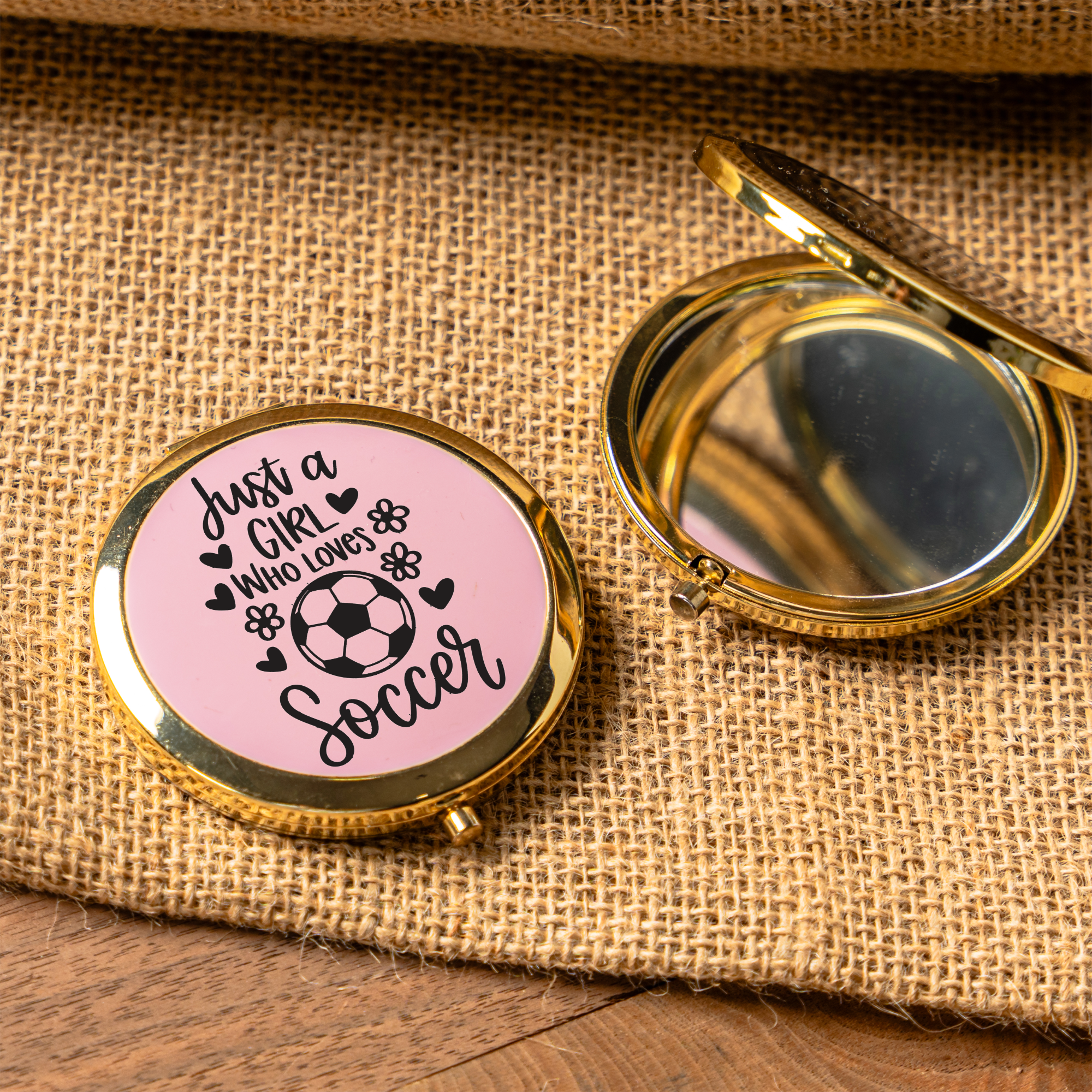 Just a Girl Who Loves Soccer Compact Mirror