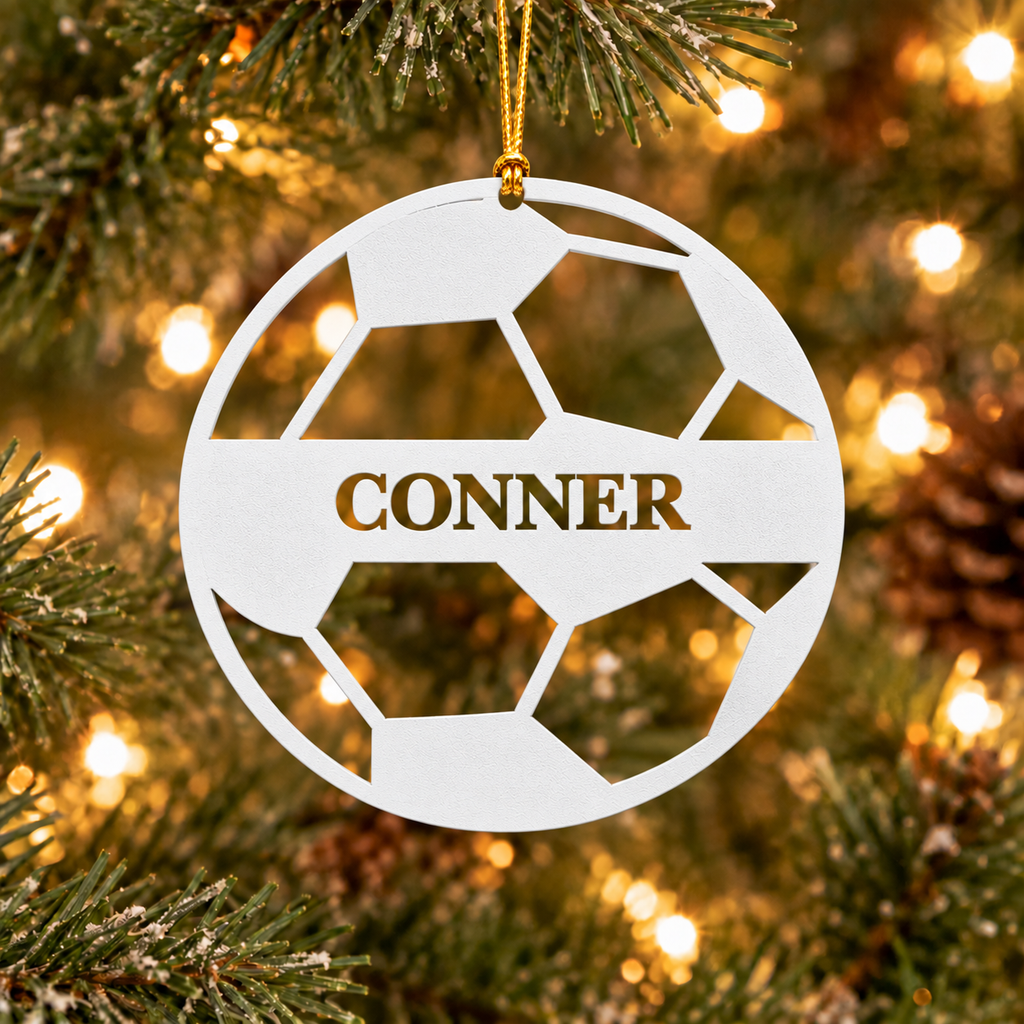 Personalized Soccer Metal Ornament