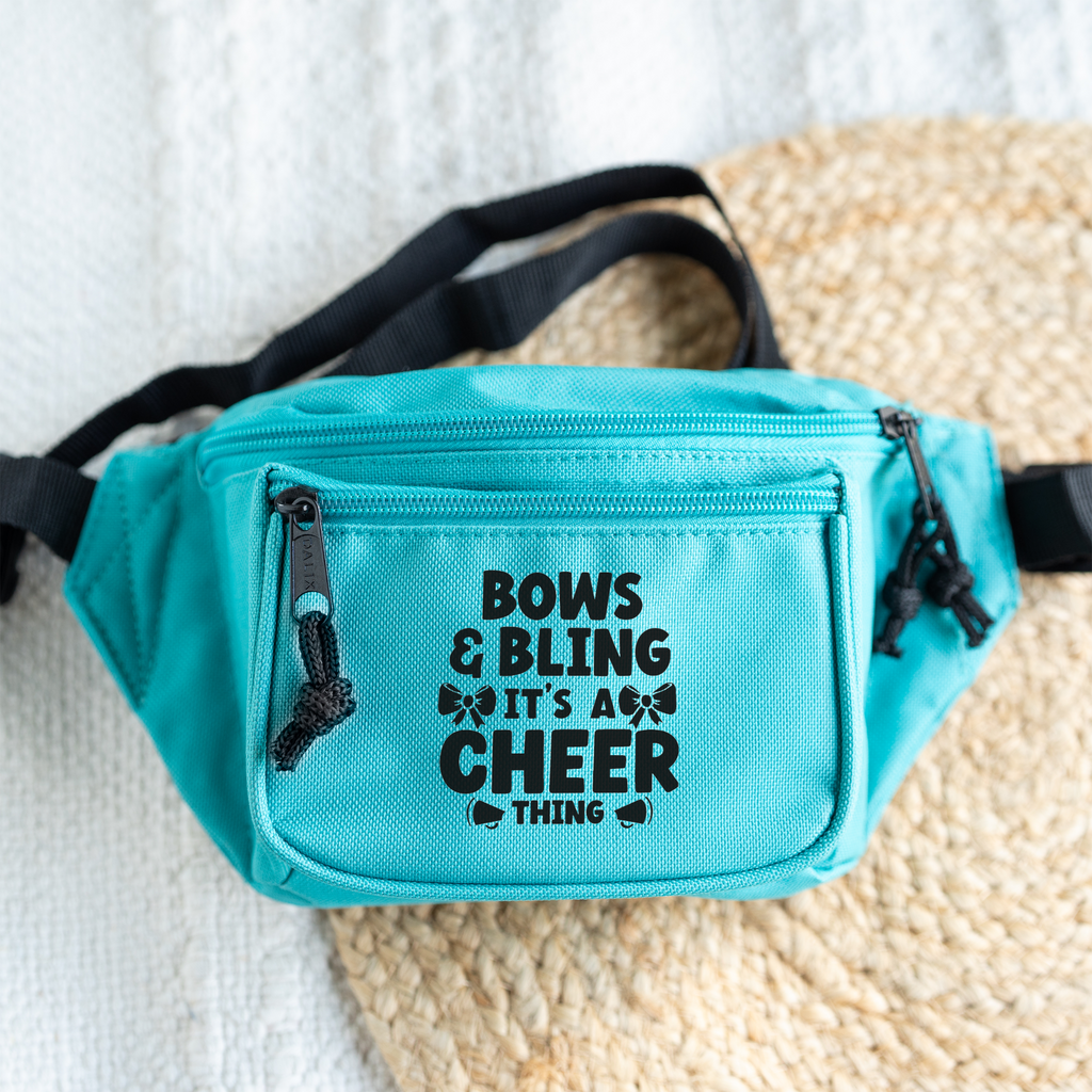 Bows and Bling its a Cheer Thing Cheer Team Gifts, Stylish Fanny Pack with Adjustable Strap For Cheer Teams, Cheer Gifts