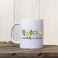 Mentally I'm Here Pickleball Coffee Mug, Funny Pickleball Lover Gift, Cute Pickleball Cup, Pickleball Player Mug, Sports Gift for Her