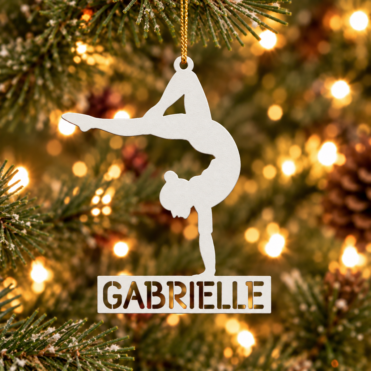 Gymnast Personalized Metal Ornament