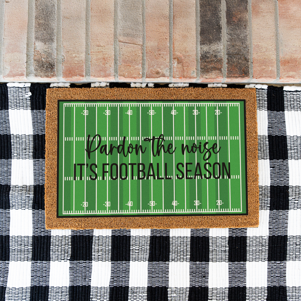 Pardon the Noise Football Season Doormat