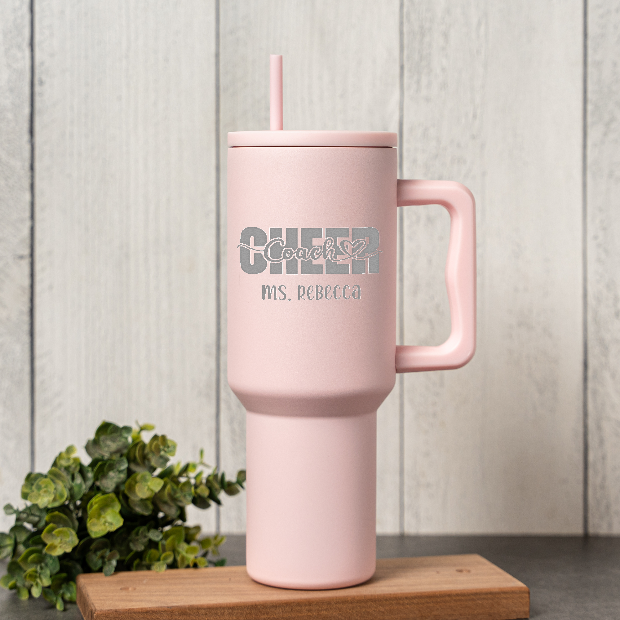 Personalized Cheer Coach 40oz Insulated Tumbler with Handle
