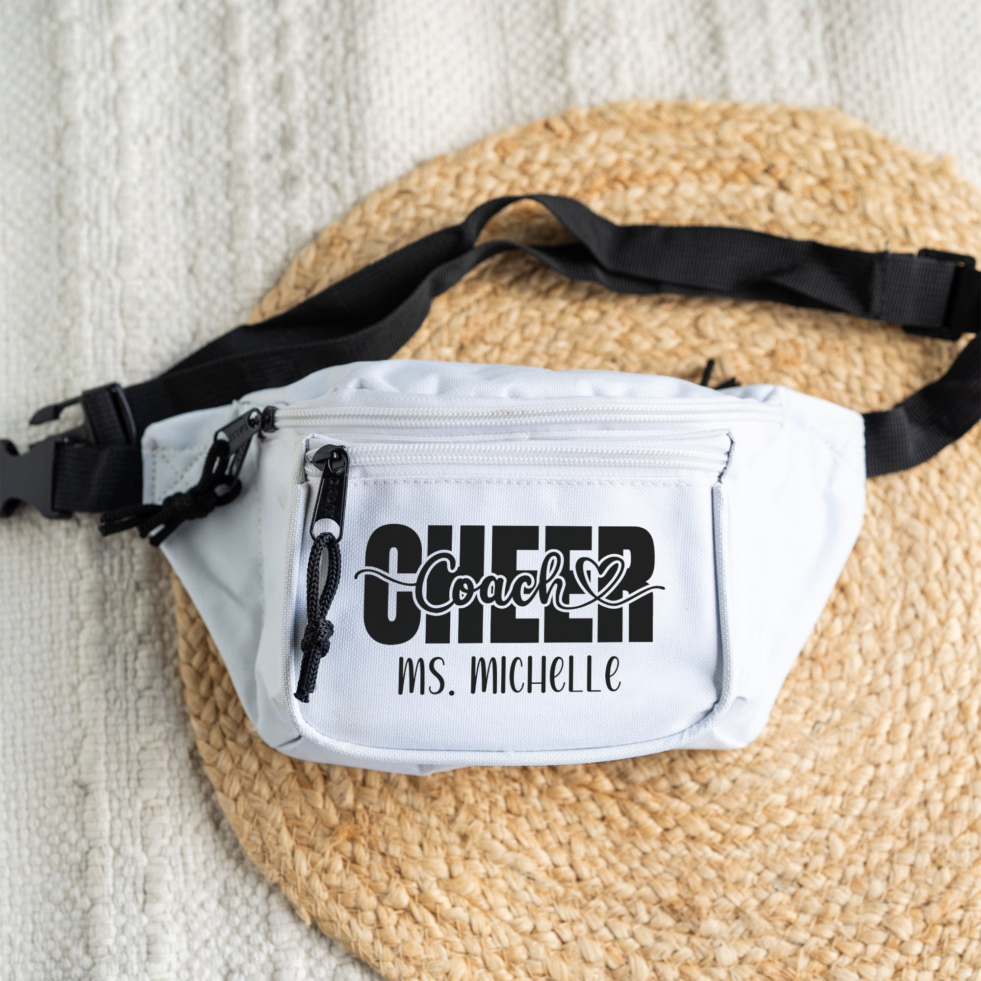 Personalized Cheer Coach Stylish Fanny Pack with Adjustable Strap, Perfect for Cheer Coaches, Custom Cheer Fanny Pack