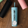 Personalized Volleyball Coach Tumbler, Custom Coach Name Cup, Volleyball Coach Gift, Team Coach Appreciation Gift, Sports Tumbler