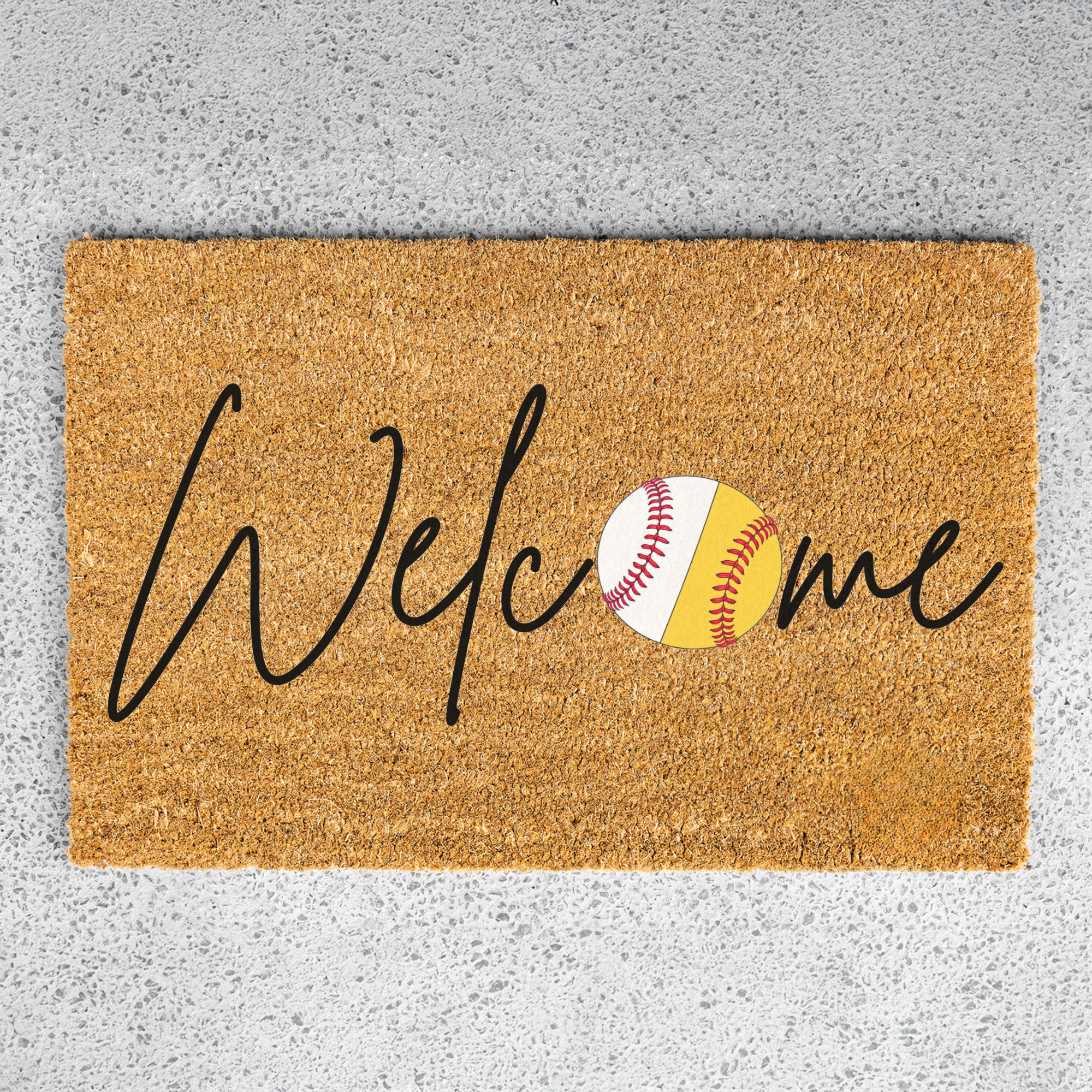 Welcome Baseball Doormat