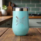 16oz Stainless Steel Baseball Monogram Wine Tumbler