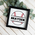 Personalized Baseball Sign, Custom Name Baseball Decor, Boys Sports Room Sign, Baseball Player Gift, Custom Kids Bedroom Wall Decor