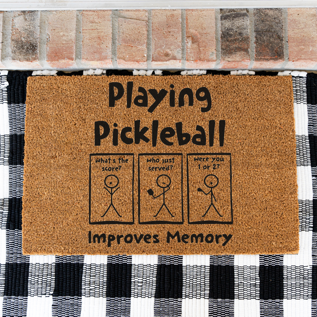"Playing Pickleball Improves Memory" Welcome Mat