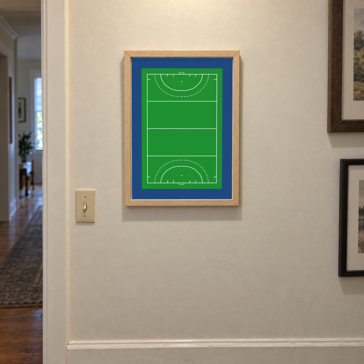 Field Hockey Field Wall Art, Framed Sports Sign, Field Hockey Bedroom Decor, Girls Room Wall Art, Athlete Gift, Sports Room Decor