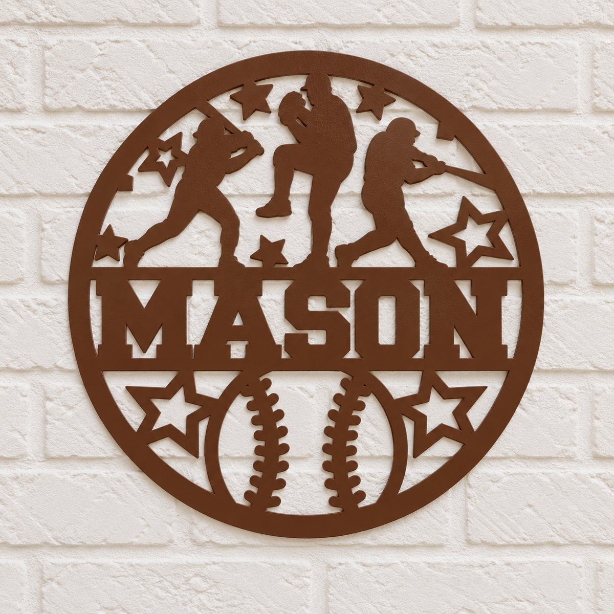 Personalized Baseball Metal Wall Sign