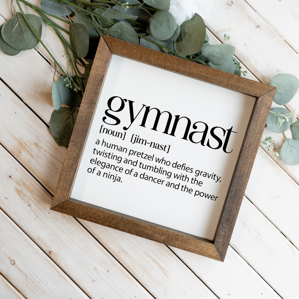 Gymnast Wall Art, Funny Gymnast Definition Sign, Gymnastics Room Decor, Gymnast Gift, Girls Gymnastics Bedroom Decor, Coach Gift