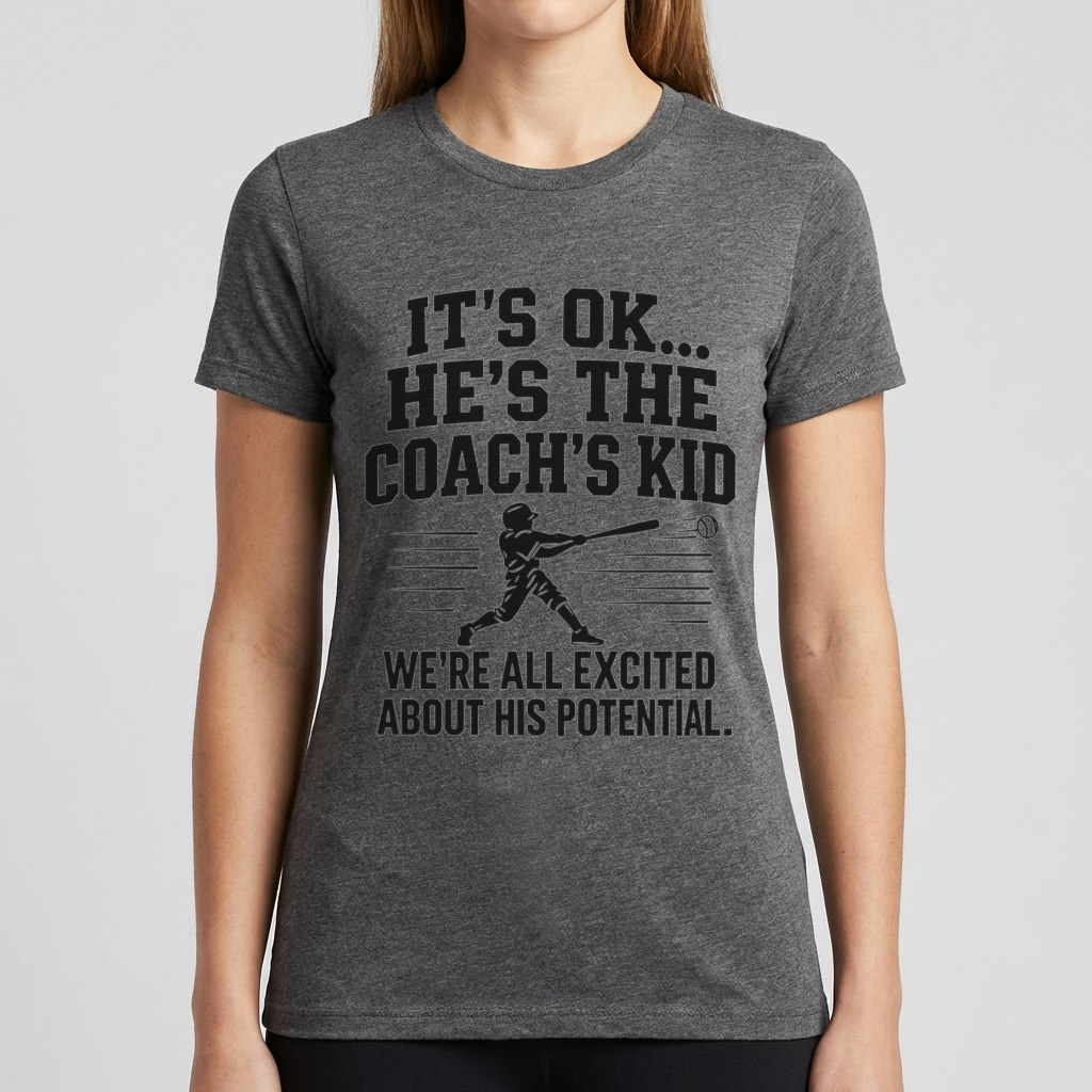 Coach's Kid Baseball Shirt, Funny Baseball Mom Tee, Baseball Coach Family Shirt, Youth Sports Humor Tee, Baseball Game Day Gift for Mom
