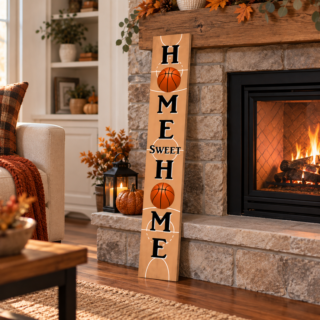 Basketball Home Sweet Home Porch Sign