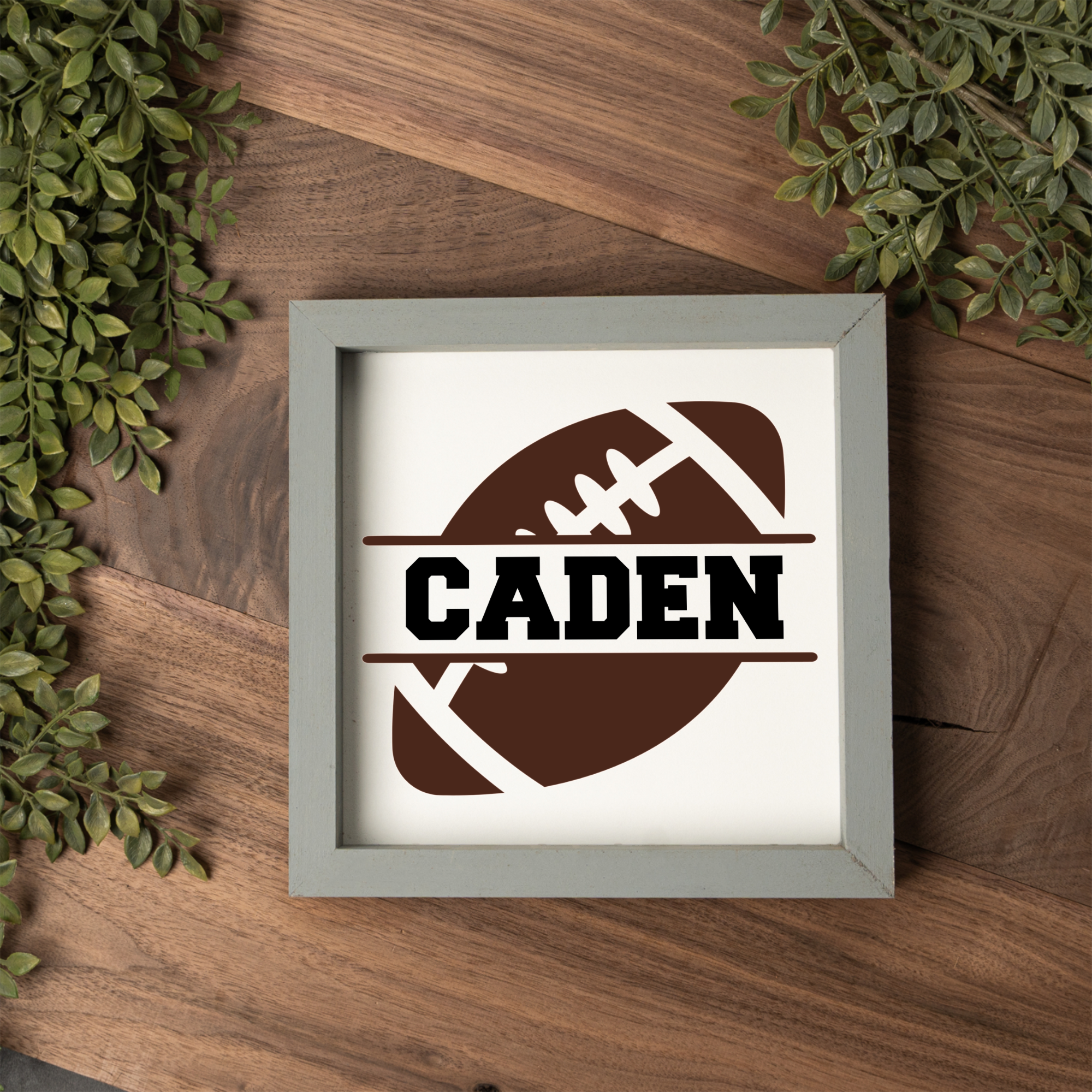 Personalized Football Sign, Custom Name Football Wall Decor, Boys Sports Room Sign, Football Player Gift, Custom Kids Bedroom Decor