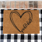 Pickleball Heart Coir Doormat