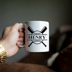 Monogram Baseball Coffee Mug