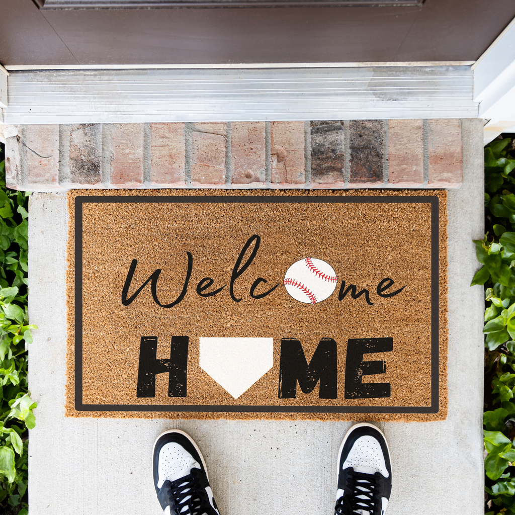 Welcome Home Baseball Doormat