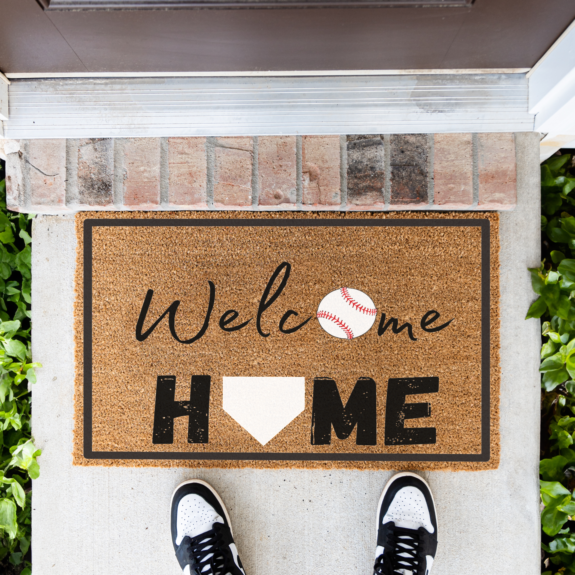 Welcome Home Baseball Doormat