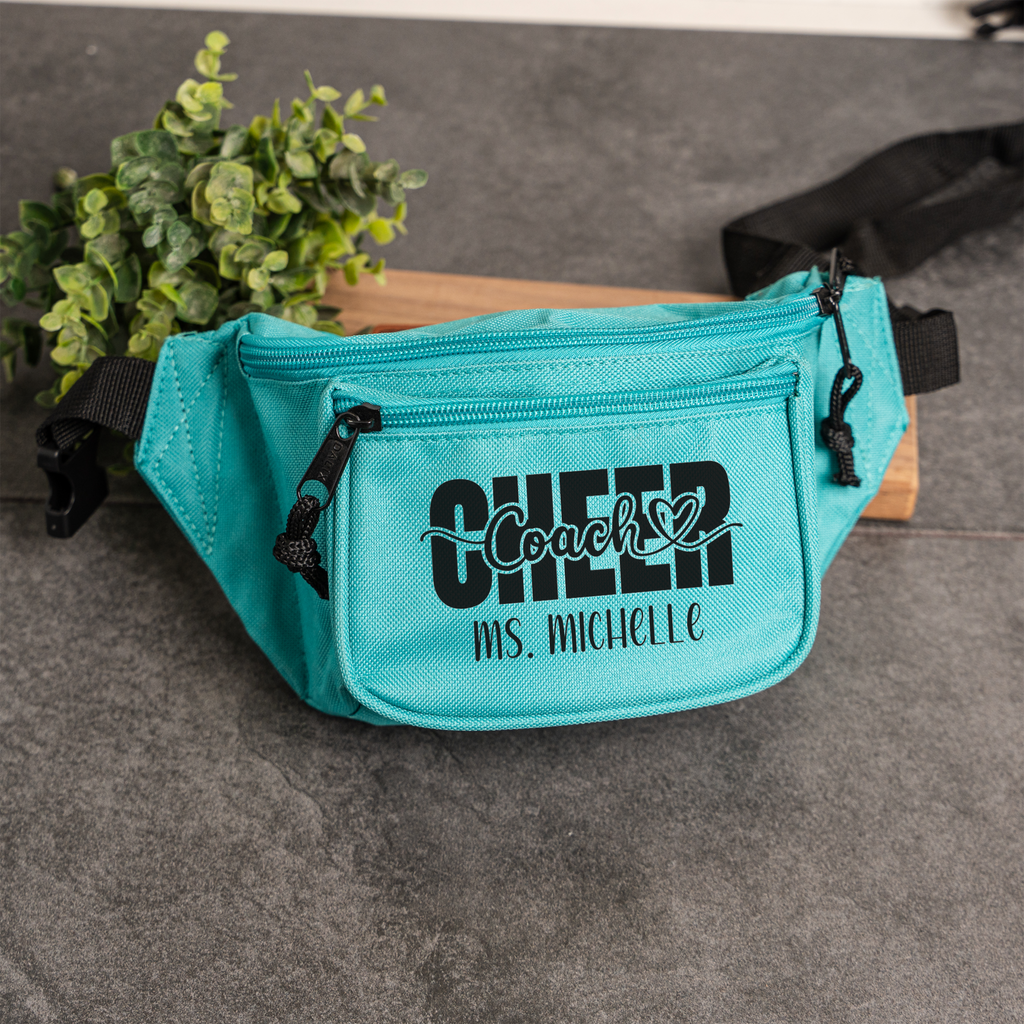 Personalized Cheer Coach Stylish Fanny Pack with Adjustable Strap, Perfect for Cheer Coaches, Custom Cheer Fanny Pack