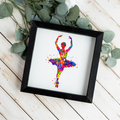 Ballerina Wall Art, Colorful Ballet Dancer Sign, Ballet Room Decor, Dancer Gift, Dance Studio Decor, Girls Ballet Bedroom Wall Art
