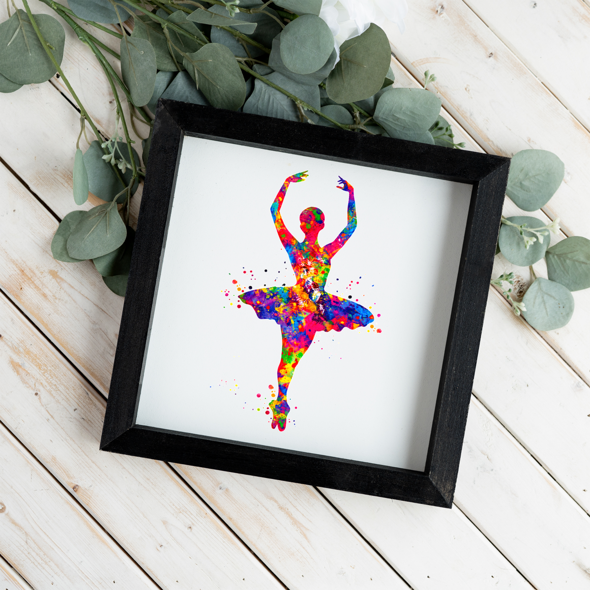 Ballerina Wall Art, Colorful Ballet Dancer Sign, Ballet Room Decor, Dancer Gift, Dance Studio Decor, Girls Ballet Bedroom Wall Art