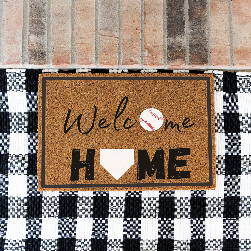 Welcome Home Baseball Doormat