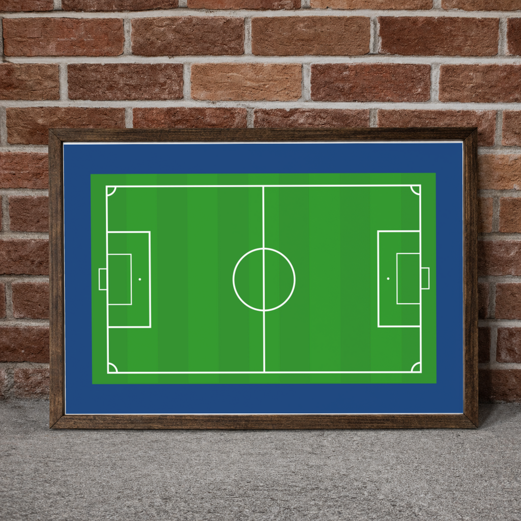 Soccer Field Wall Art, Framed Soccer Sign, Soccer Room Decor, Sports Wall Art, Boys Bedroom Decor, Soccer Player Gift