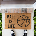 Basketball Ball Is Life Doormat, Basketball Welcome Mat, Sports Front Porch Decor, Basketball Player Gift, Basketball Mom Gift, Game Day Door Mat