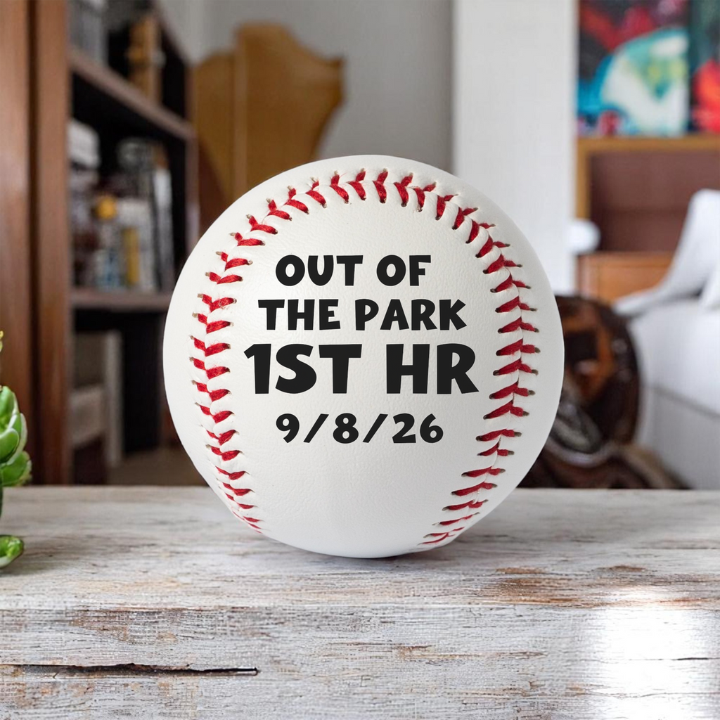 Personalized First Home Run Baseball, Custom Date Baseball Gift, 1st Home Run Keepsake, Baseball Player Gift, Sports Achievement Gift