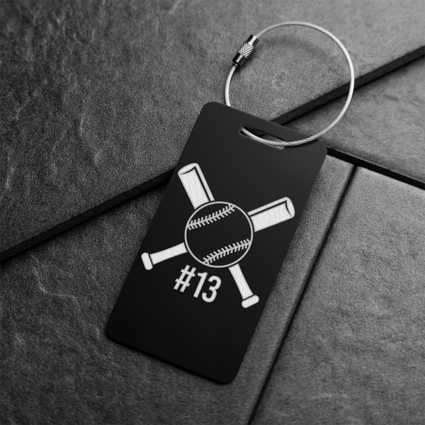 Personalized Baseball Luggage Tag