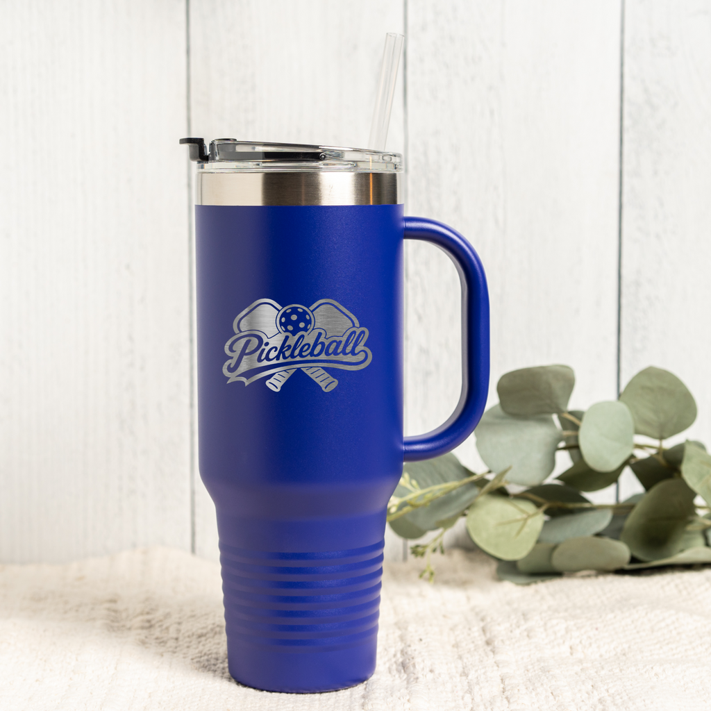 Pickleball 40oz Insulated Travel Mug