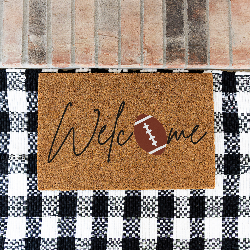 Welcome Football Doormat