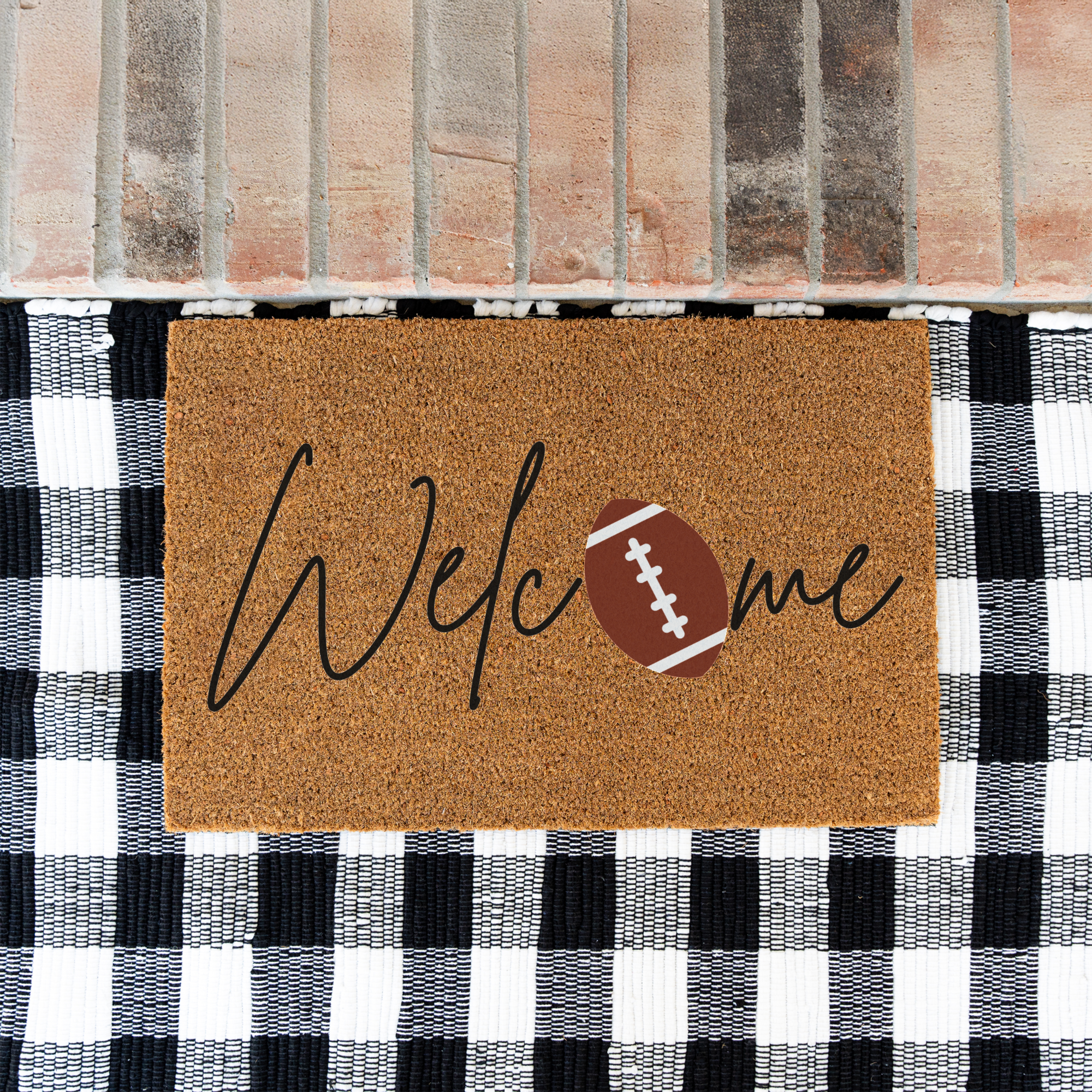 Welcome Football Doormat