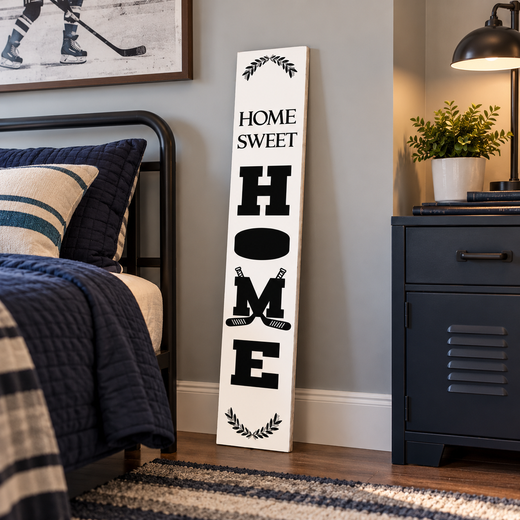 Hockey Home Sweet Home Porch Sign