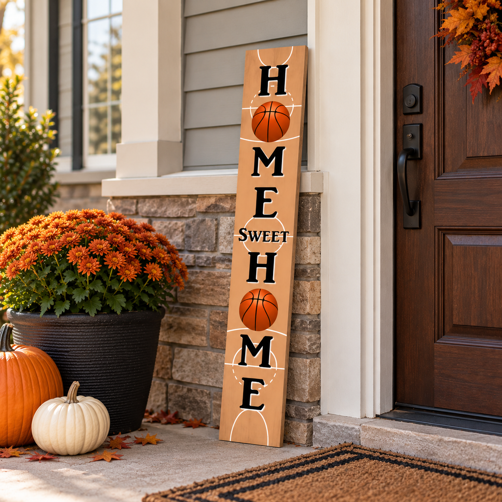 Basketball Home Sweet Home Porch Sign