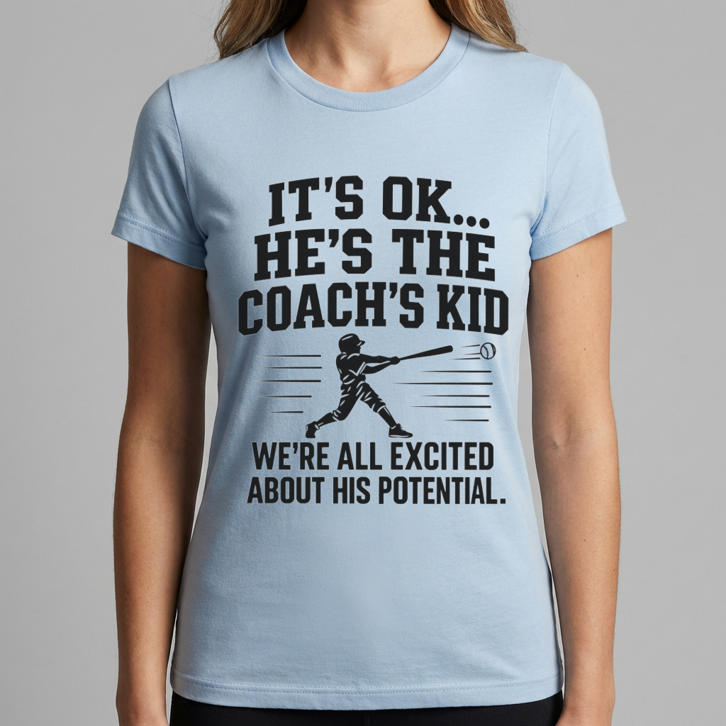 Coach's Kid Baseball Shirt, Funny Baseball Mom Tee, Baseball Coach Family Shirt, Youth Sports Humor Tee, Baseball Game Day Gift for Mom