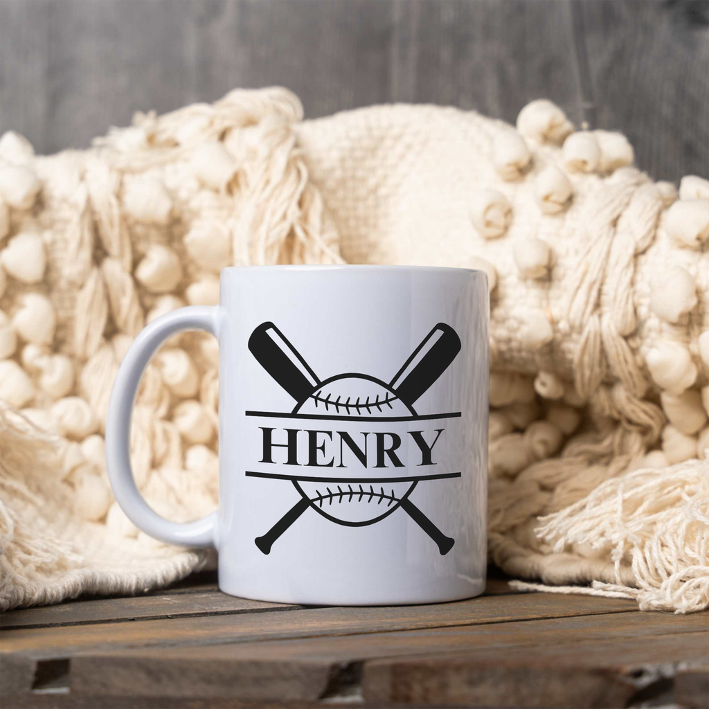Monogram Baseball Coffee Mug