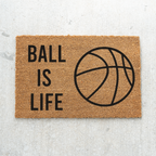 Basketball Ball Is Life Doormat, Basketball Welcome Mat, Sports Front Porch Decor, Basketball Player Gift, Basketball Mom Gift, Game Day Door Mat