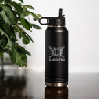 32oz Personalized Baseball Water Bottle