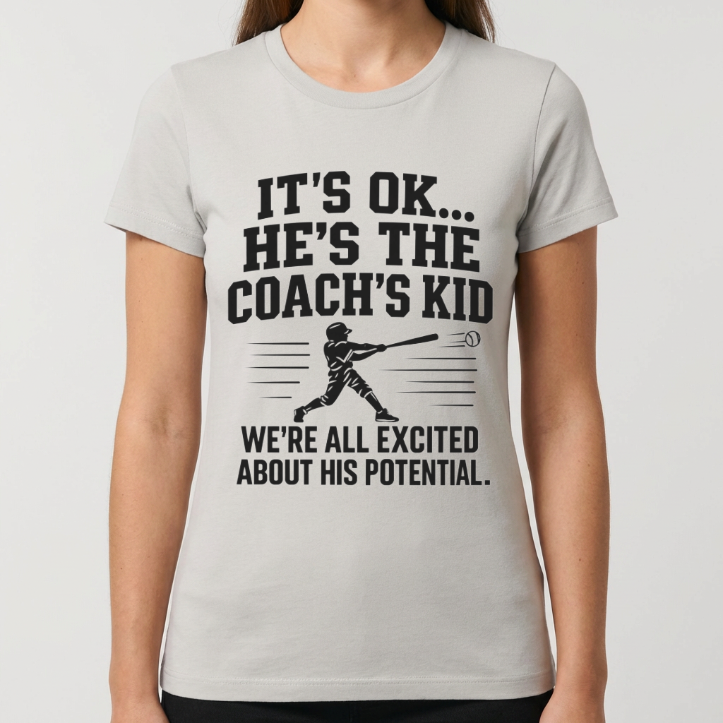 Coach's Kid Baseball Shirt, Funny Baseball Mom Tee, Baseball Coach Family Shirt, Youth Sports Humor Tee, Baseball Game Day Gift for Mom