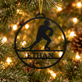Hockey Christmas Metal Ornament