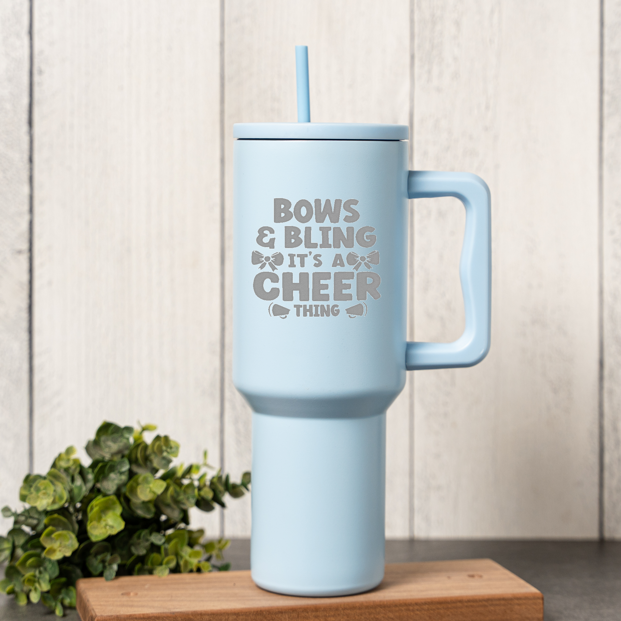 Bows & Bling It's a Cheer Thing 40oz Insulated Tumbler with Handle